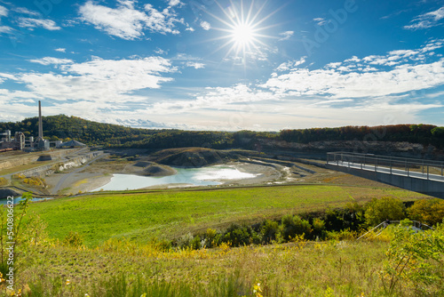 Former ENCI marl quarry in Maastricht at the Sint Pietersberg currently opened up for public for recreation and with a platform to enjoy the amazing views over the former industry grounds. photo