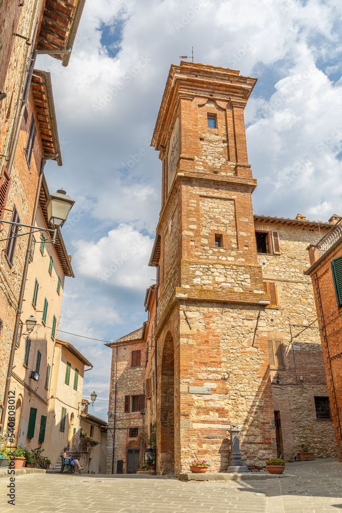 Torre dell'Orologio, à Castelnuovo Berardenga, Italie