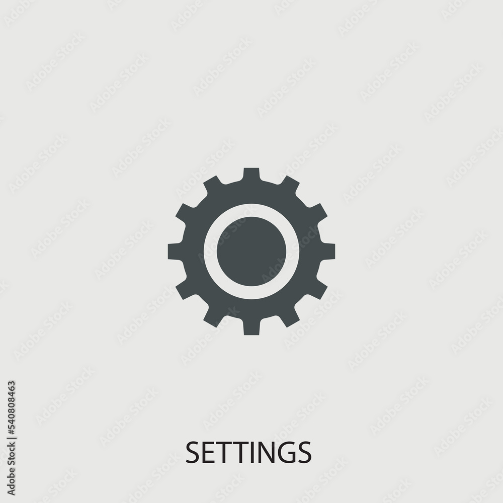 Settings vector icon illustration sign Settings vector icon illustration sign