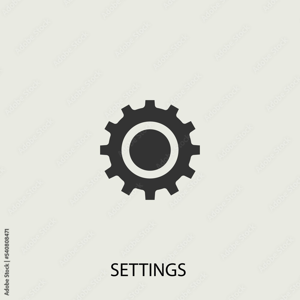 Settings vector icon illustration sign Settings vector icon illustration sign