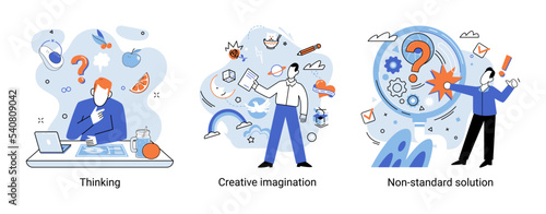 Non standart solution solving problem metaphor, answer to question or creativity idea innovation help business success. Alternative decision or business strategy plan, fallback option business choice