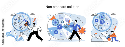 Non standart solution metaphor. Creation of individual decision for integration of disparate production, information and telecommunication systems of customer into single improve management efficiency