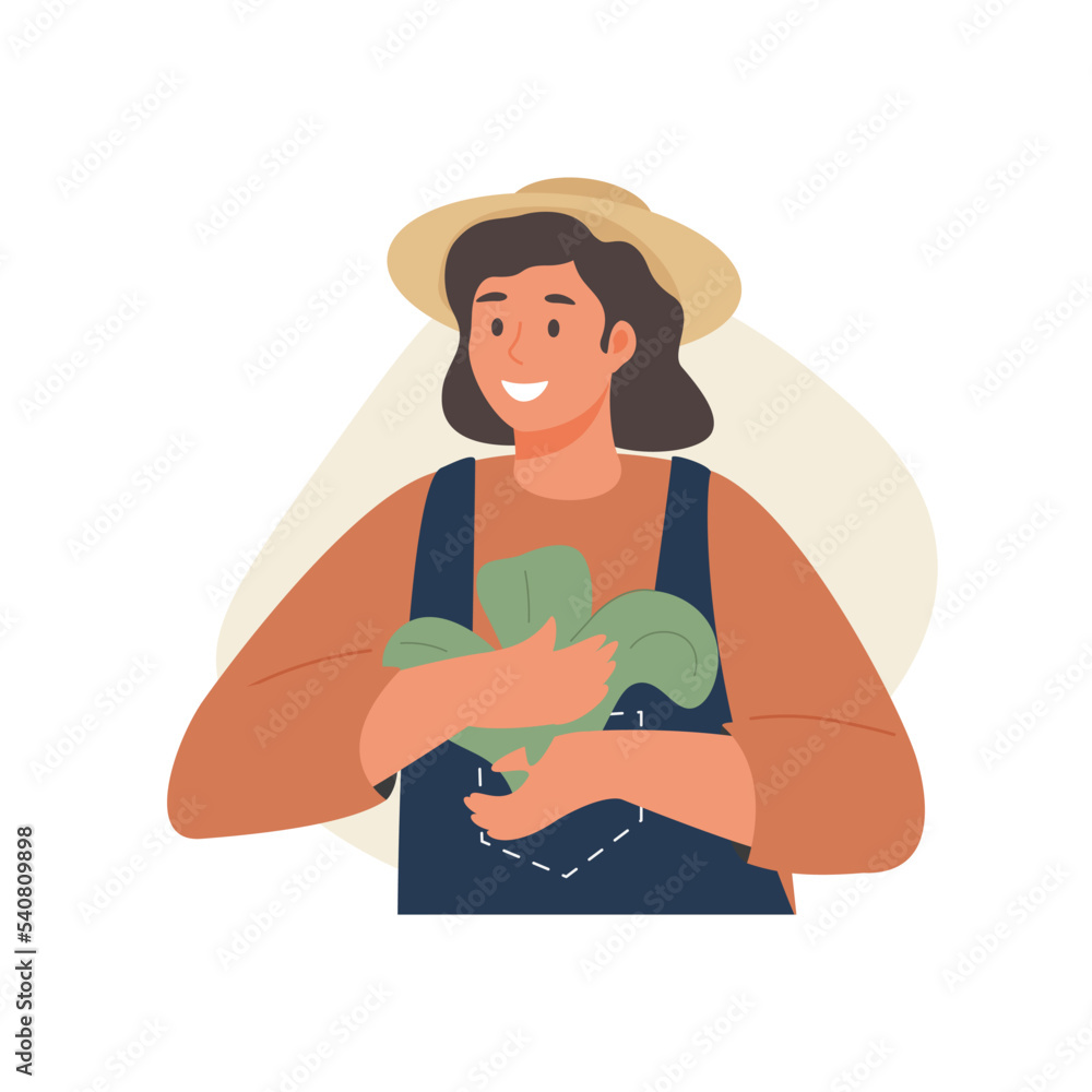 Female farmer holding seedling, plant, sprout with green leaf in hand. Black woman, farm worker growing. Female farmer holding seedling, plant, sprout with green leaf in hand. Black woman, farm worker growing.