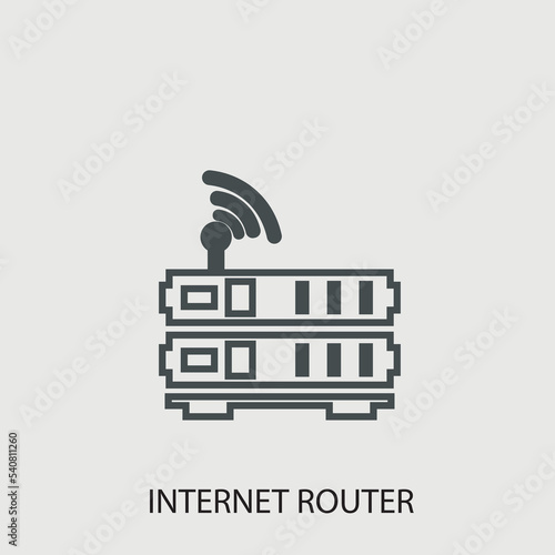 Internet router vector icon illustration sign