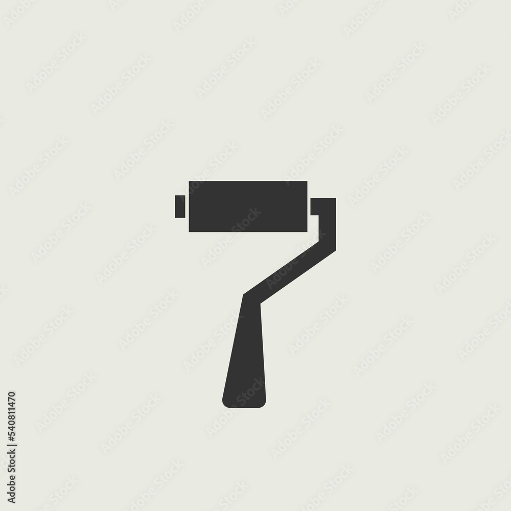 Painting roller vector icon illustration sign