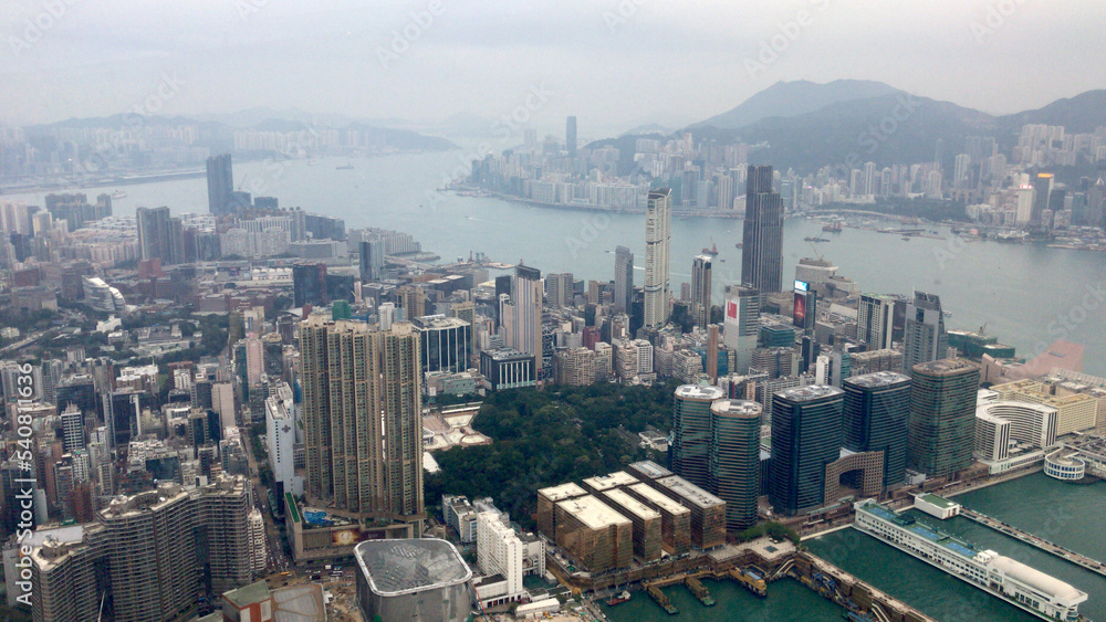 Hong Kong, China, November 2016 - A view of a city