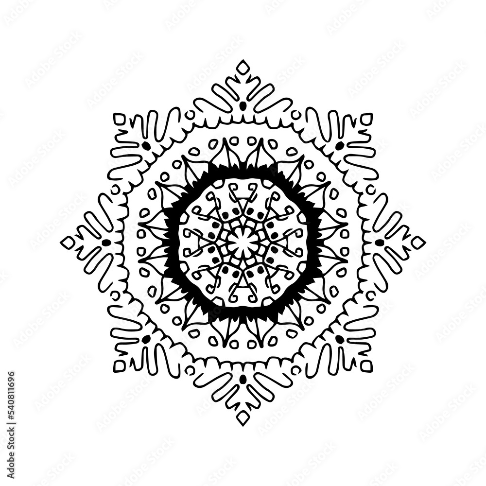 Fototapeta premium Mandala tattoo design. Vector graphics. World order. Mandala.