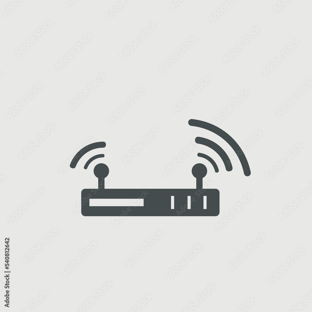 WiFi router vector icon illustration sign WiFi router vector icon illustration sign