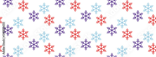 Seamless vector pattern made of snowflakes, unchy forms and colors that demand attention
