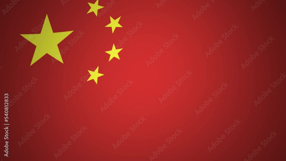 China Waving Flag Looping Animation Background China Waving Flag Looping Animation Background