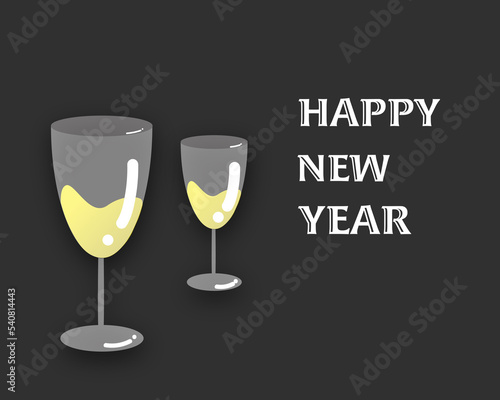 Happy New Year Champagne Card Background
