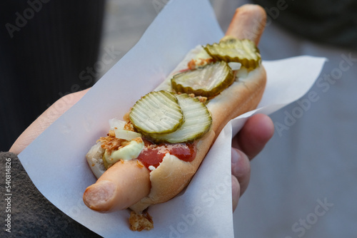 Photography danish hot dog
