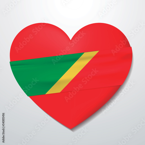 Heart with Congo flag Free Download Heart with Congo flag - GFXLoad
