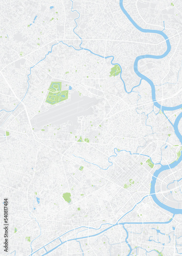City map Ho Chi Minh, color detailed plan, vector illustration