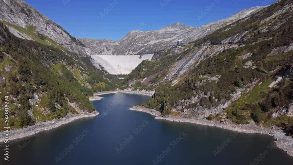 Aerial view of Kolnbrein Dam in Carinthia, Austria. Aerial view of Kolnbrein Dam in Carinthia, Austria.