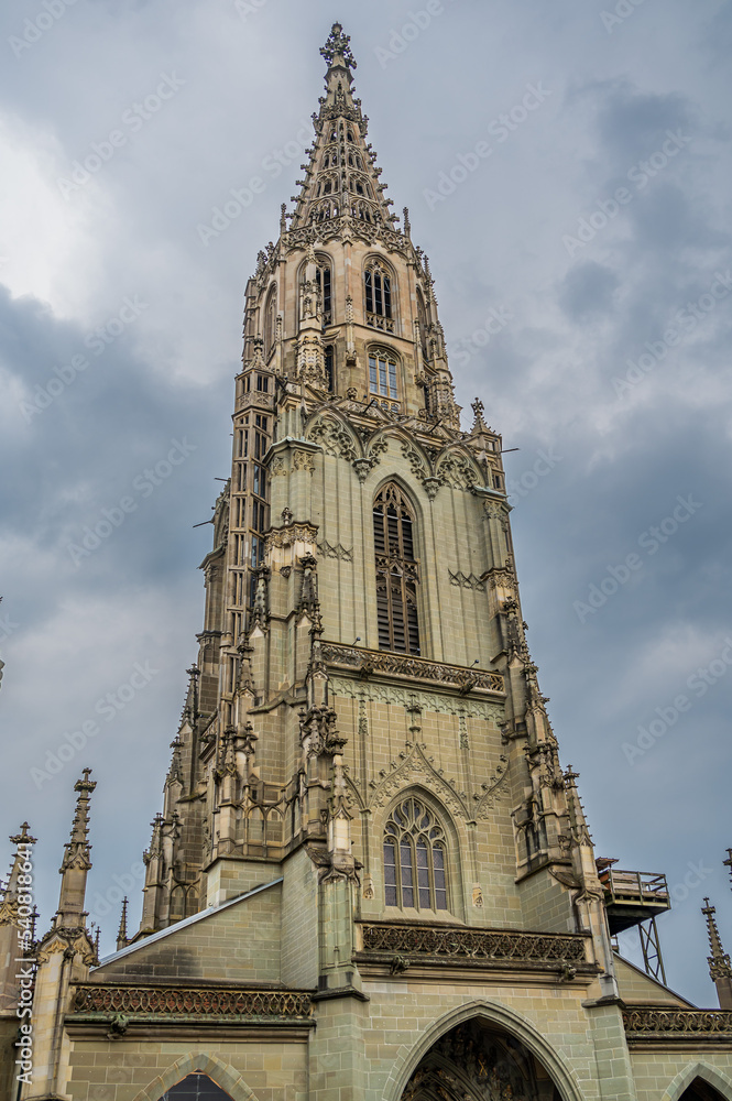 The Bell Tower of the Bern Minster The Bell Tower of the Bern Minster