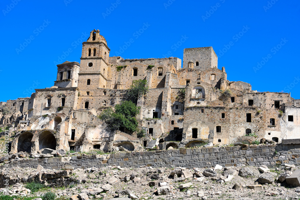 The abandoned village of Craco in Basilicata, Italy