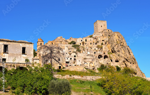   The abandoned village of Craco in Basilicata  Italy  