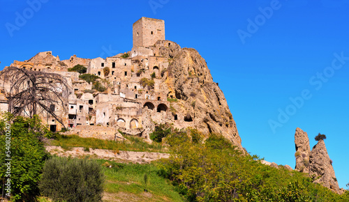 The abandoned village of Craco in Basilicata  Italy