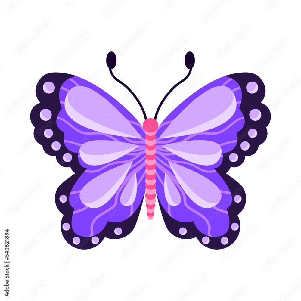 Isolated purple butterfly vector illustration Isolated purple butterfly vector illustration