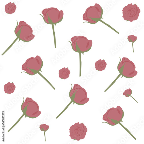 Wallpaper Fondo patron de rosas rojas 