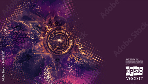 Abstract technology concept background ready for presentation or poster, vector illustration