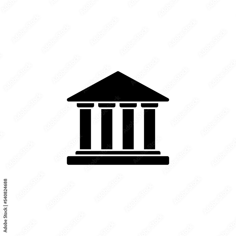 Bank icon vector illustration. Bank sign and symbol, museum, university Bank icon vector illustration. Bank sign and symbol, museum, university