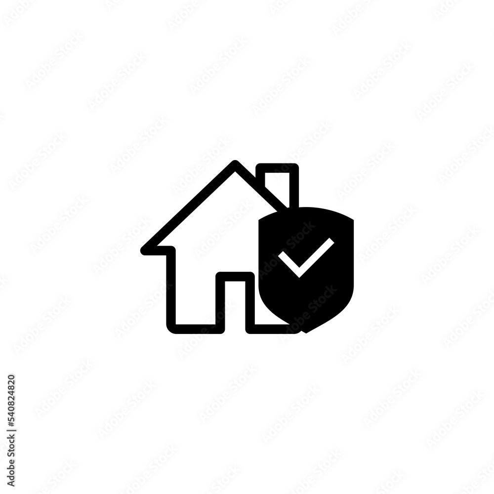 Obraz premium home insurance icon vector illustration. home protection sign and symbol