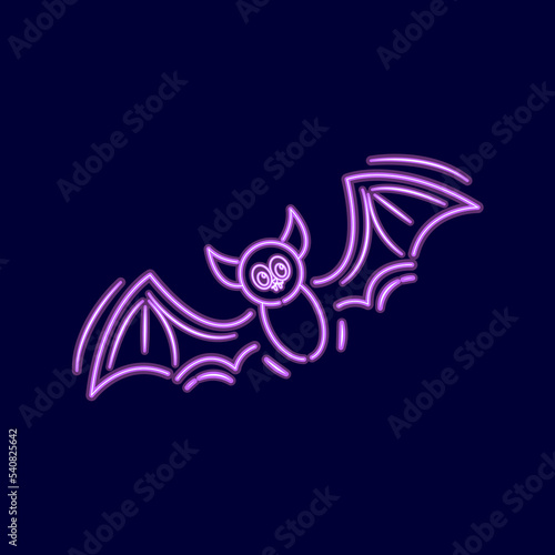 Wallpaper Mural Isolated bat neon hallowen vector illustration Torontodigital.ca