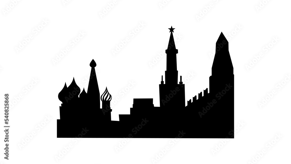 The Moscow Kremlin silhouette