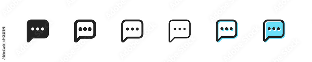 Square, rectangular message icon. Vector text symbol. Simple chat outline signs. Speech element set. Dialogue web sign. Online message button. Phone email, social chatting flat icons. Square, rectangular message icon. Vector text symbol. Simple chat outline signs. Speech element set. Dialogue web sign. Online message button. Phone email, social chatting flat icons.