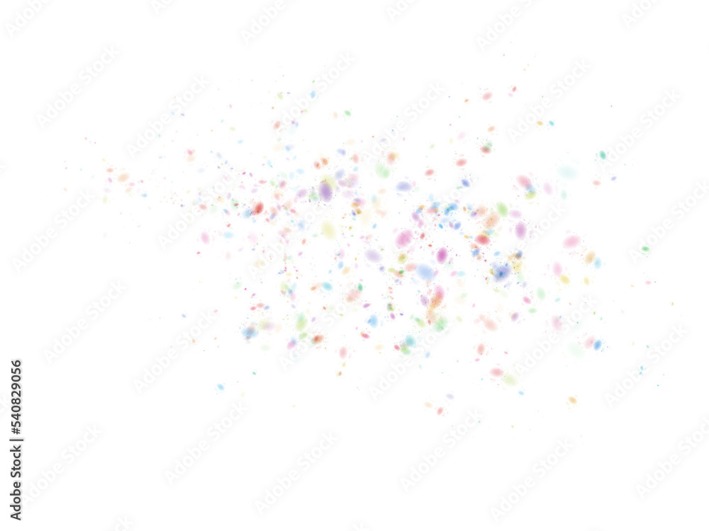 Snowfall, falling white snow, blizzard. Transparent PNG background