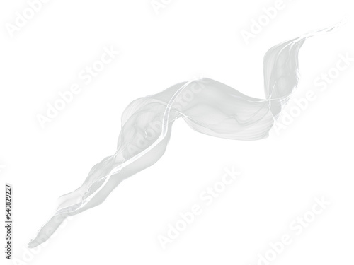 Abstract transparent PNG figure, airy and flowing. photo