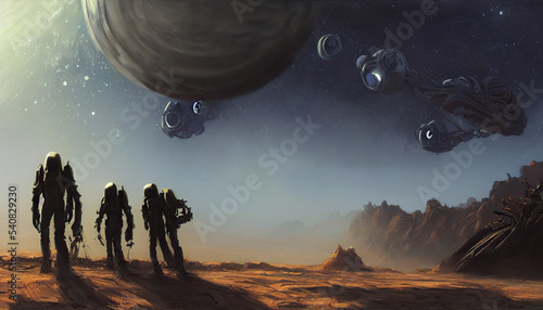 Alien world generated by AI
