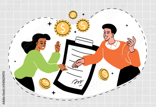 Salary negotiation concept
