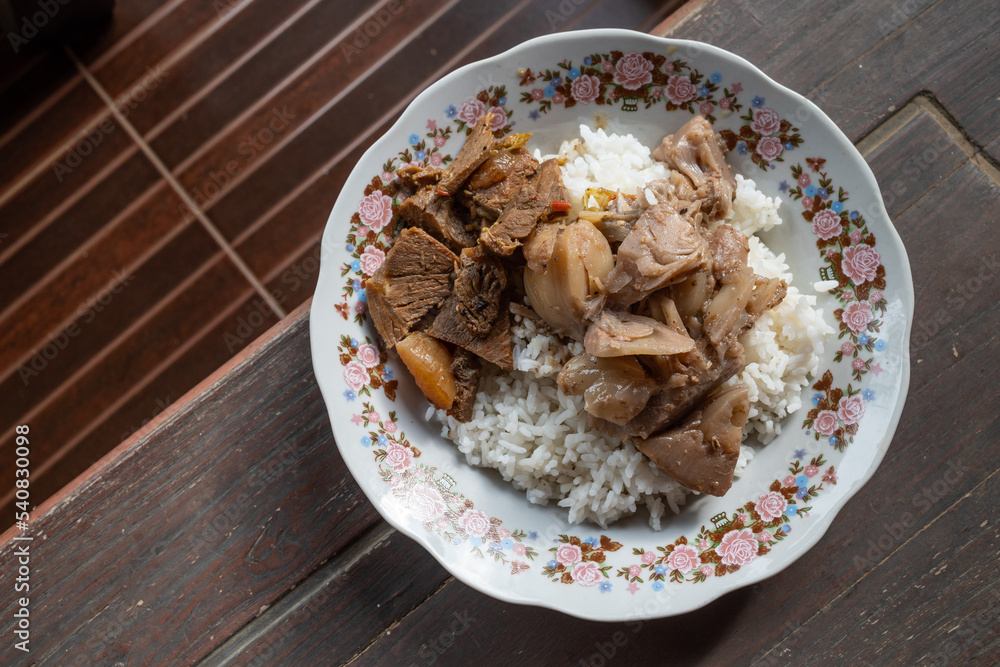 home cooking, jackfruit vegetables and beef home cooking, jackfruit vegetables and beef