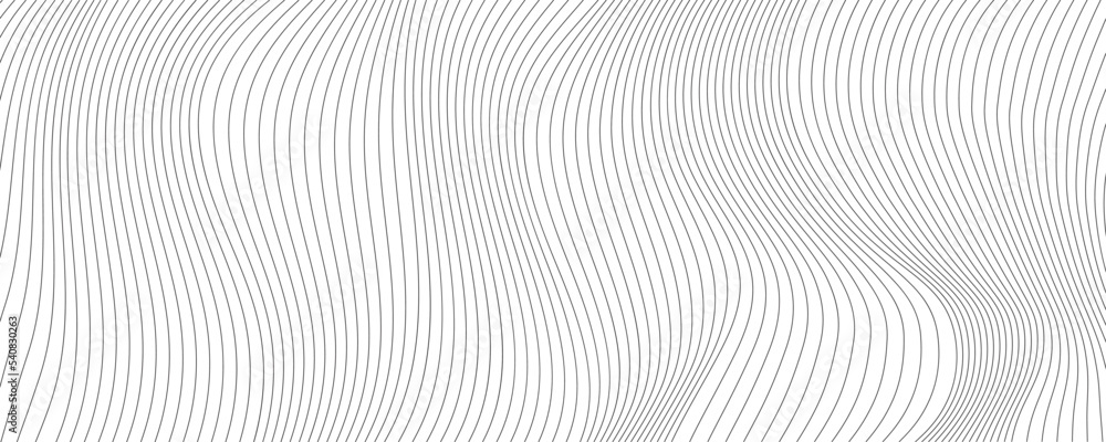 abstract smooth waves background. black and white wavy stripes background - obrazy, fototapety, plakaty 