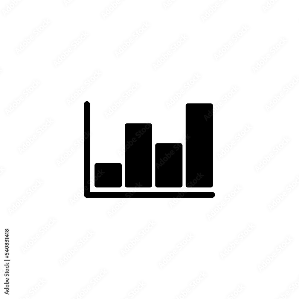Growing graph Icon vector illustration. Chart sign and symbol. diagram icon Growing graph Icon vector illustration. Chart sign and symbol. diagram icon