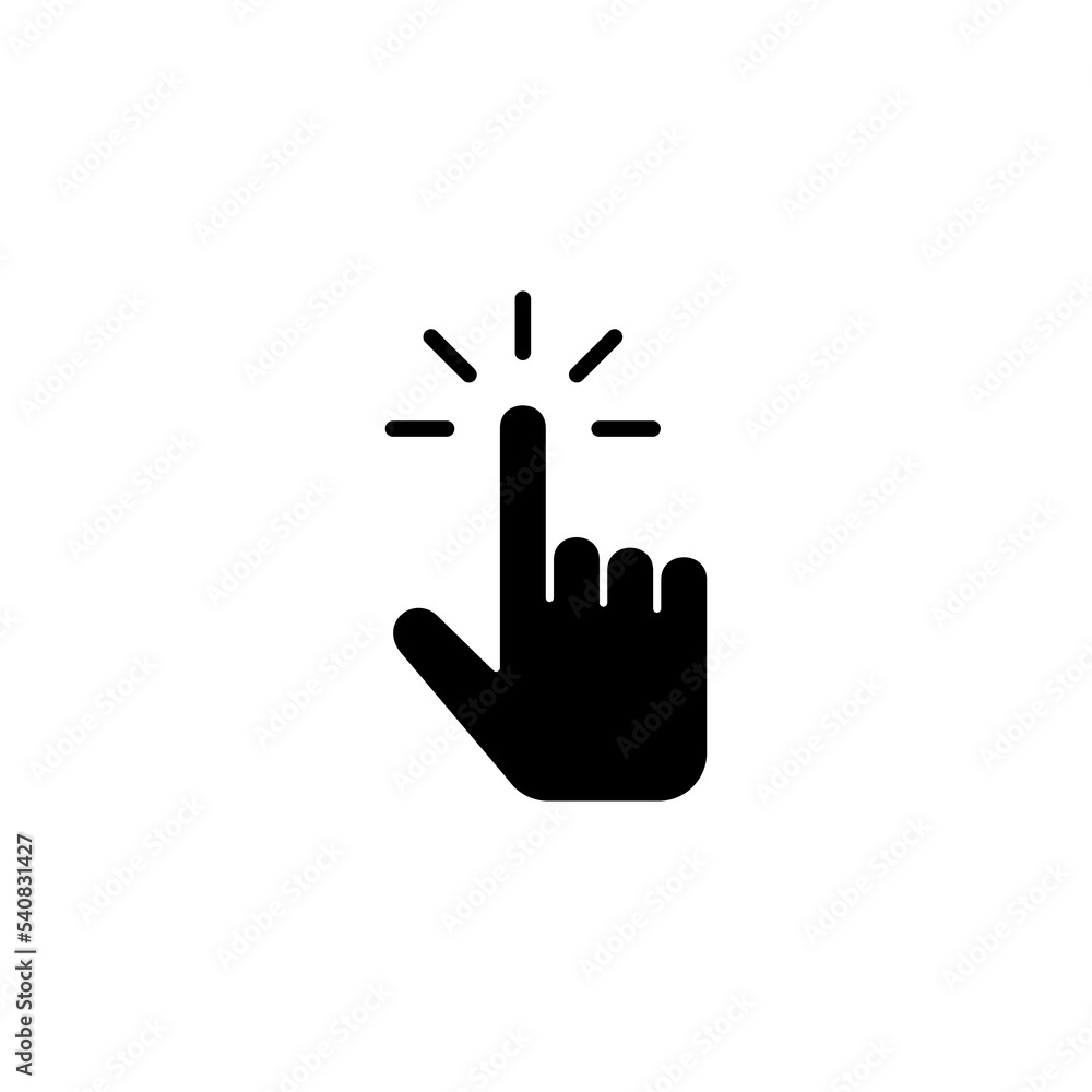 Hand cursor icon vector illustration. cursor sign and symbol. hand cursor icon clik Hand cursor icon vector illustration. cursor sign and symbol. hand cursor icon clik