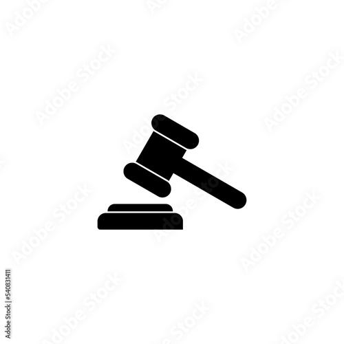 Gavel icon vector illustration. judge gavel sign and symbol. law icon. auction hammer