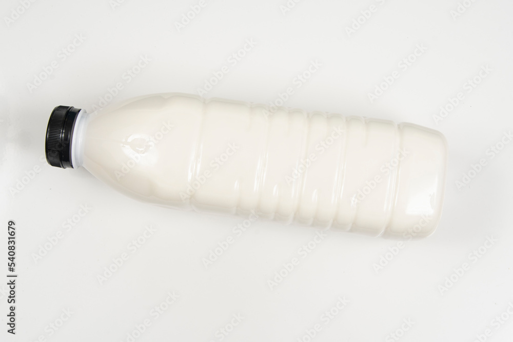 1 liter plastic milk pot on white background 1 liter plastic milk pot on white background
