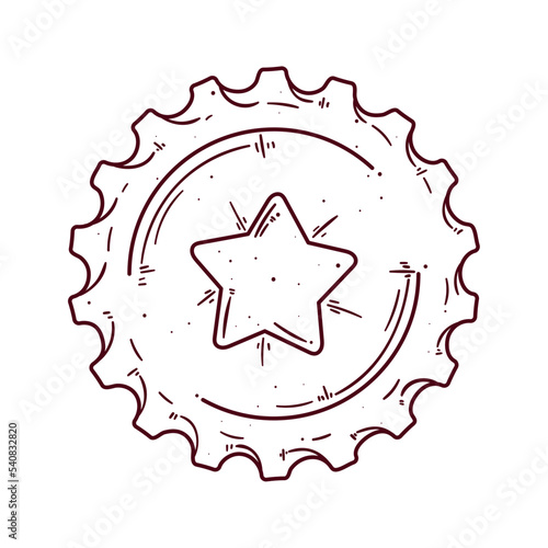 bottle cap with star