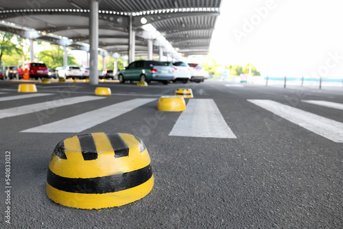 Yellow limiters with black ...