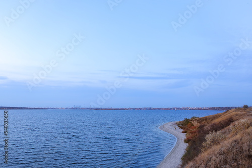 View of beautiful lake and ...