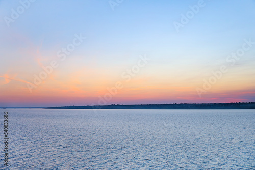 View of beautiful lake and sky
