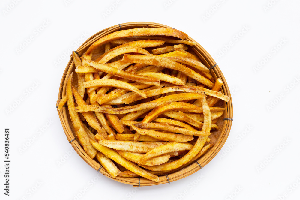 Crispy banana sticks. Fruit snack Crispy banana sticks. Fruit snack