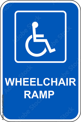 disabled parking sign wheelchair ramp
