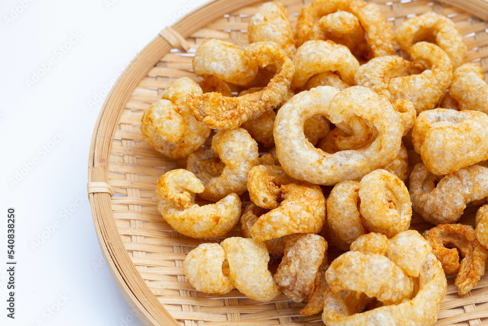 Crispy pork rinds or pork snack. Crispy pork rinds or pork snack.