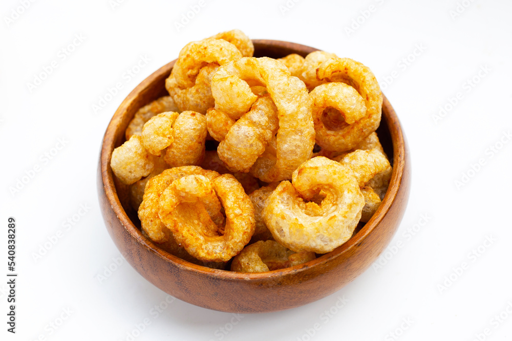 Crispy pork rinds or pork snack. Crispy pork rinds or pork snack.