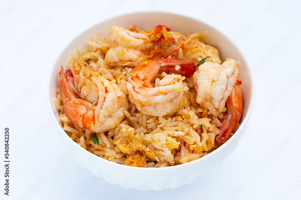 Prawn and egg fried rice Prawn and egg fried rice
